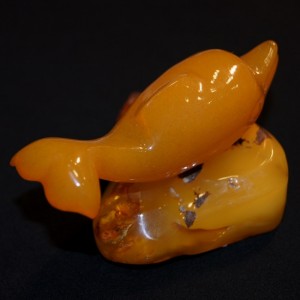 Vintage amber souvenir Dolphin